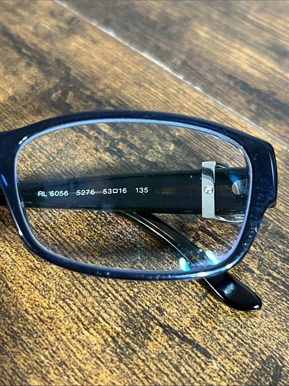 Ralph Lauren RL 6056 5276 53[]16 Navy and brown women’s Rectangle Glasses